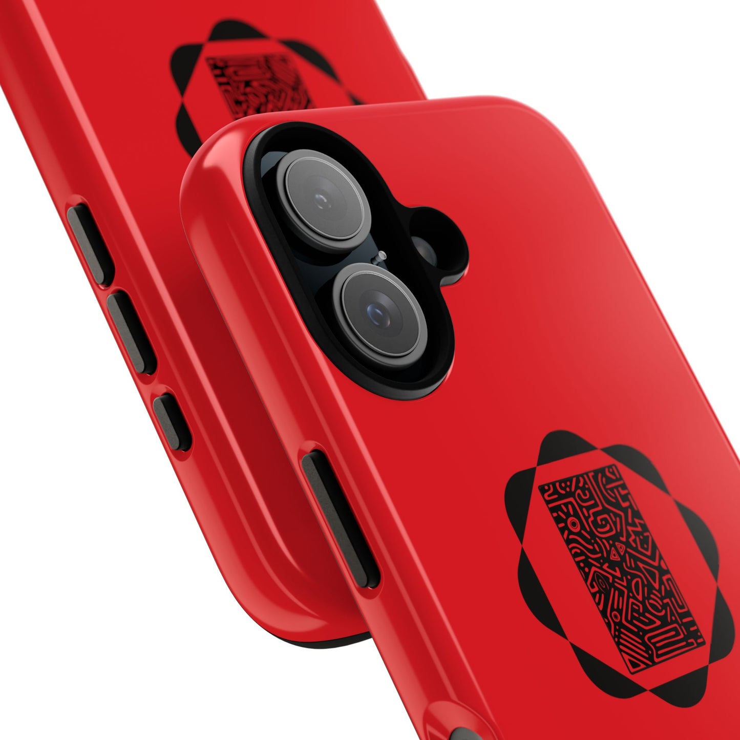 Tough Cases Phone Case, Bold Red Design, Unique Gift for Tech Lovers, Customize for Birthdays, Holidays, Everyday Use