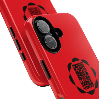 Tough Cases Phone Case, Bold Red Design, Unique Gift for Tech Lovers, Customize for Birthdays, Holidays, Everyday Use