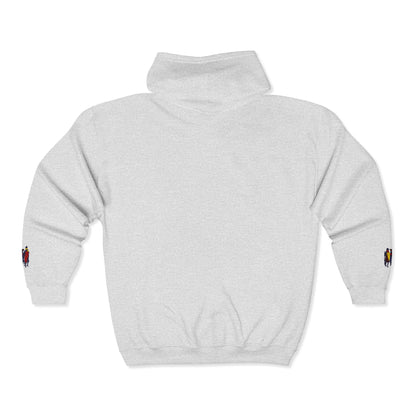 Ngwetsi Men Zip Hoodie — Nativity Christmas Chest & Sleeve Embroidered Design