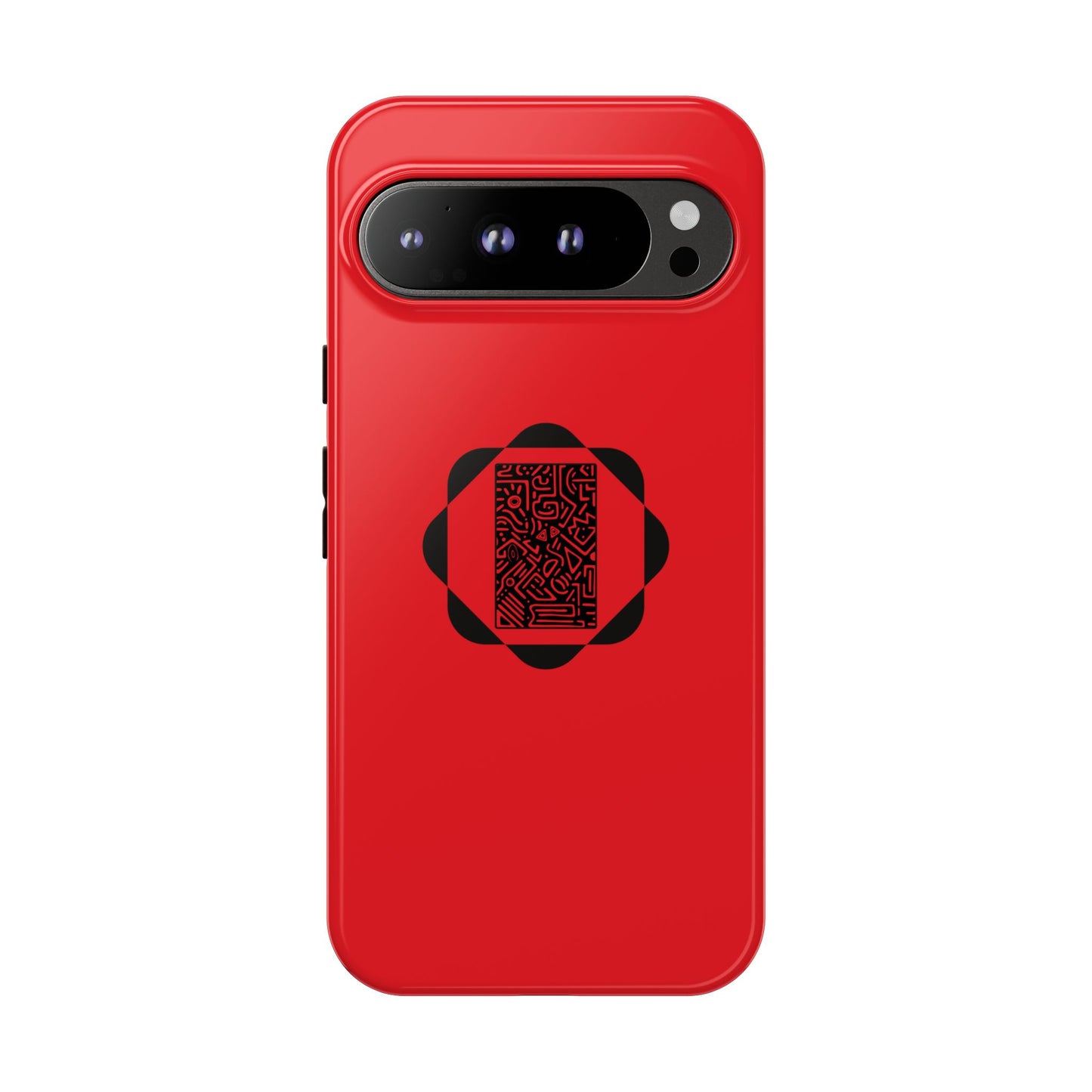 Tough Cases Phone Case, Bold Red Design, Unique Gift for Tech Lovers, Customize for Birthdays, Holidays, Everyday Use