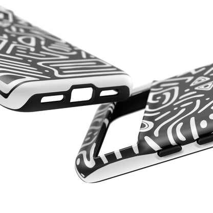 Stylish Phone Case, Abstract Design, Tough Cell Phone Cover, Modern Smartphone Protector, Gift for Tech Lovers, Unique Accessories