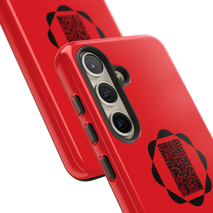 Tough Cases Phone Case, Bold Red Design, Unique Gift for Tech Lovers, Customize for Birthdays, Holidays, Everyday Use