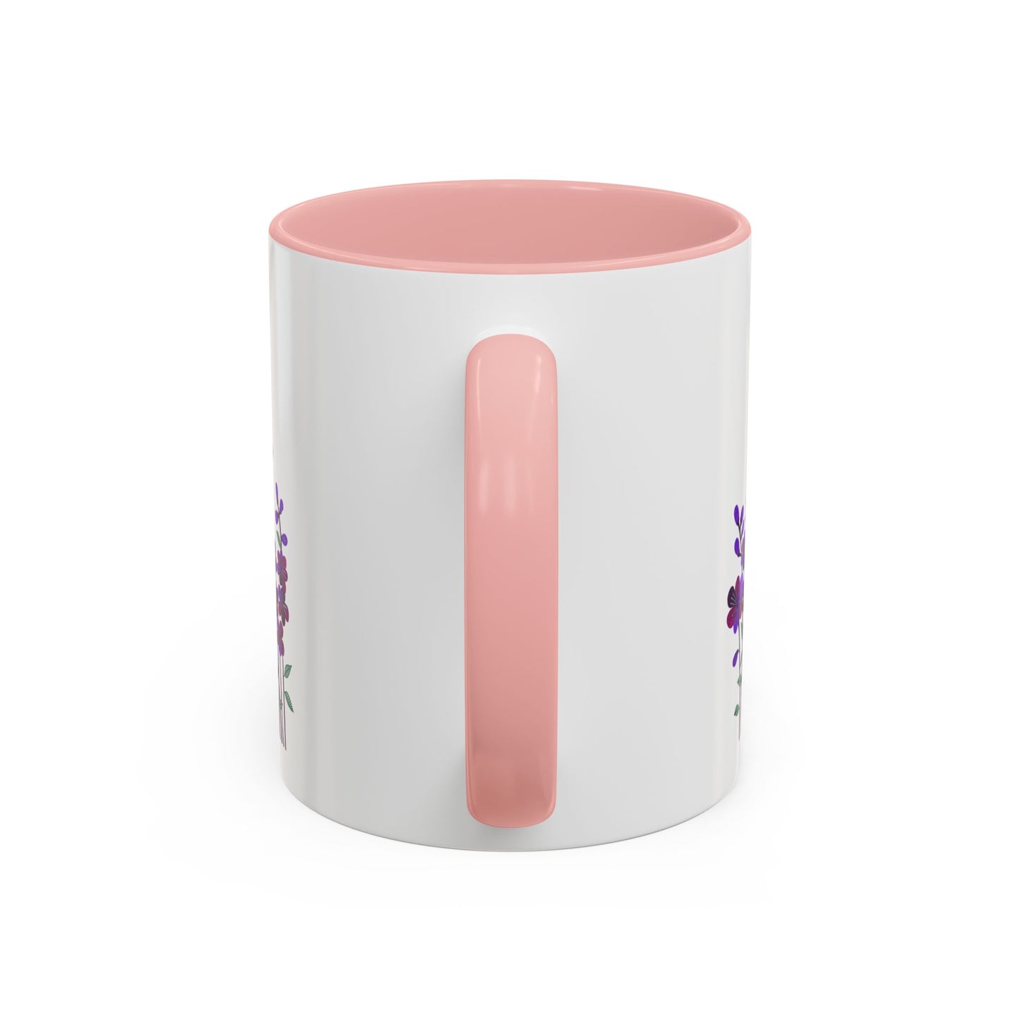 Floral Accent Coffee Mug - Elegant Botanical Design for Home & Office