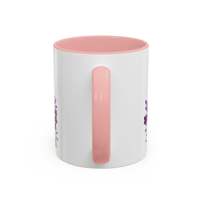Floral Accent Coffee Mug - Elegant Botanical Design for Home & Office