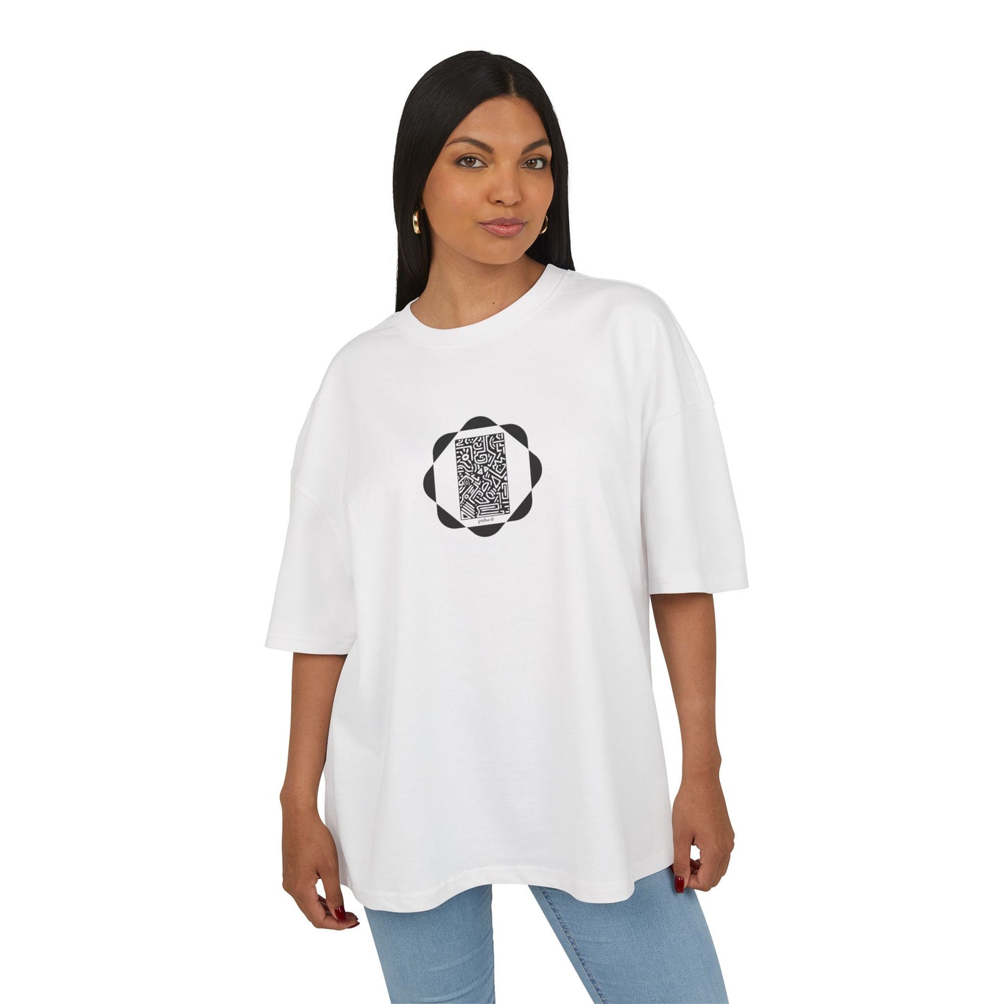 Pulsed - Unisex Heavy Cotton Box Tee - Modern Minimalist Wear, Versatile Streetwear, Gift for Him/Her, Casual Everyday Tee, Oversized Style