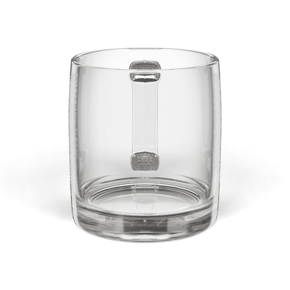 Engraved Glass Coffee Mug — 12.25oz Clear Double-Walled Mug