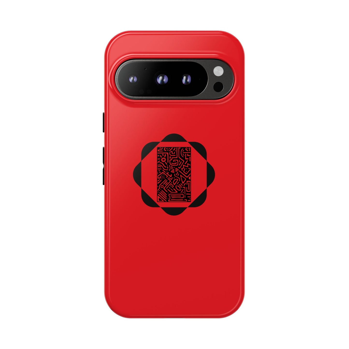 Tough Cases Phone Case, Bold Red Design, Unique Gift for Tech Lovers, Customize for Birthdays, Holidays, Everyday Use