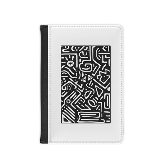 Pulse - Stylish Passport Cover | Trendy Travel Accessory, Unique Gift for Travelers, Minimalist Design, Passport Holder, Black & White Travel Gear