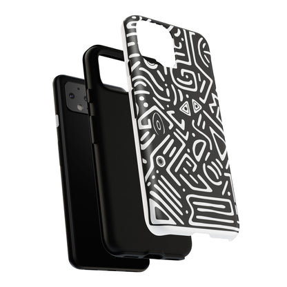 Stylish Phone Case, Abstract Design, Tough Cell Phone Cover, Modern Smartphone Protector, Gift for Tech Lovers, Unique Accessories
