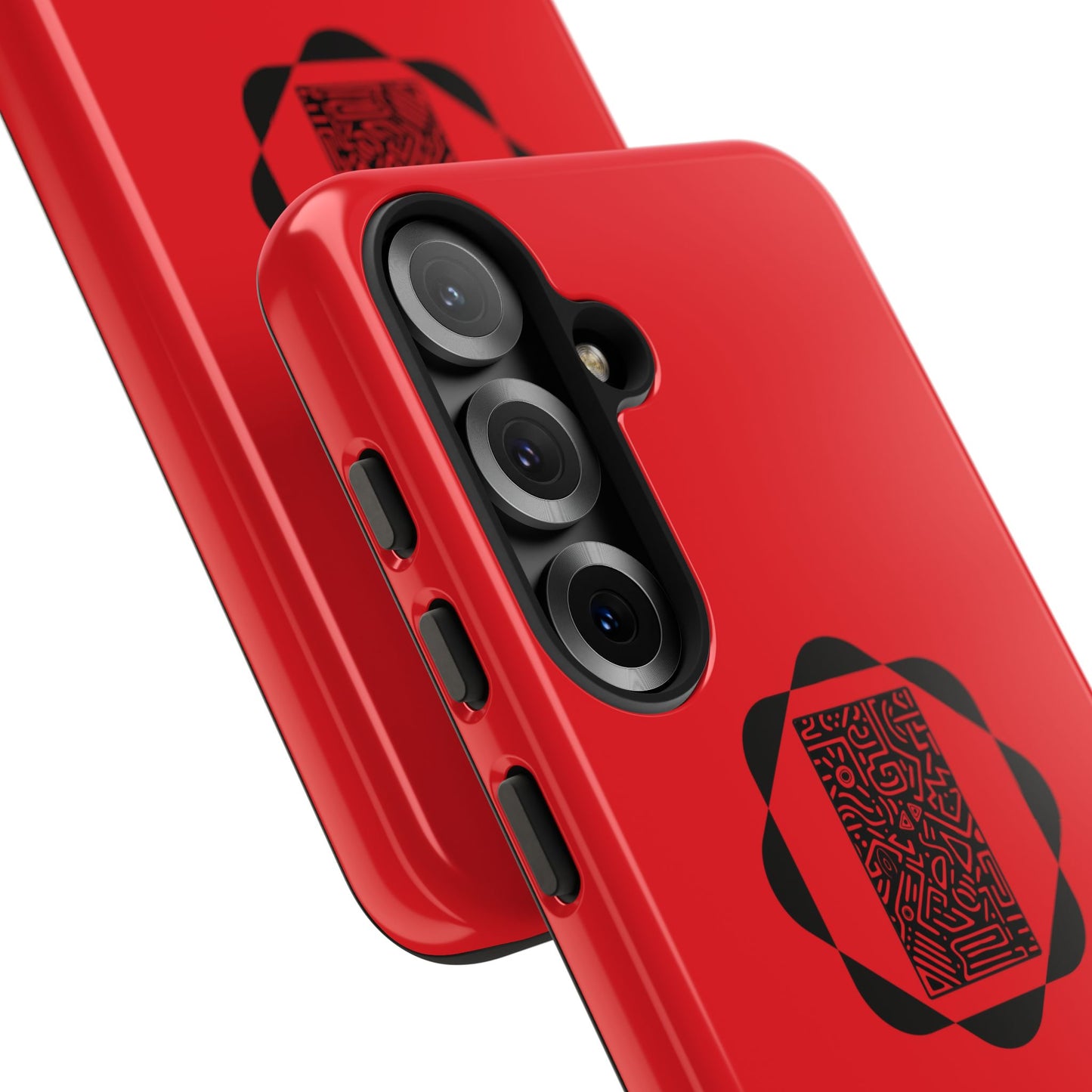 Tough Cases Phone Case, Bold Red Design, Unique Gift for Tech Lovers, Customize for Birthdays, Holidays, Everyday Use