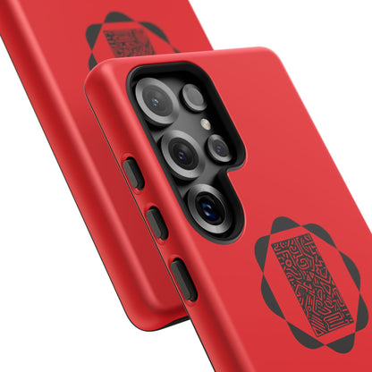 Tough Cases Phone Case, Bold Red Design, Unique Gift for Tech Lovers, Customize for Birthdays, Holidays, Everyday Use