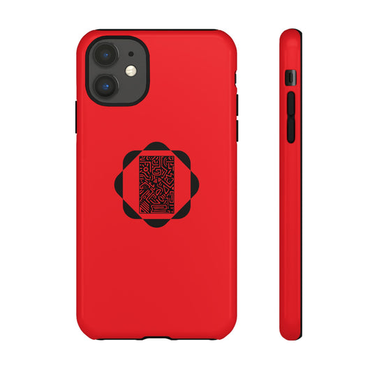 Tough Cases Phone Case, Bold Red Design, Unique Gift for Tech Lovers, Customize for Birthdays, Holidays, Everyday Use