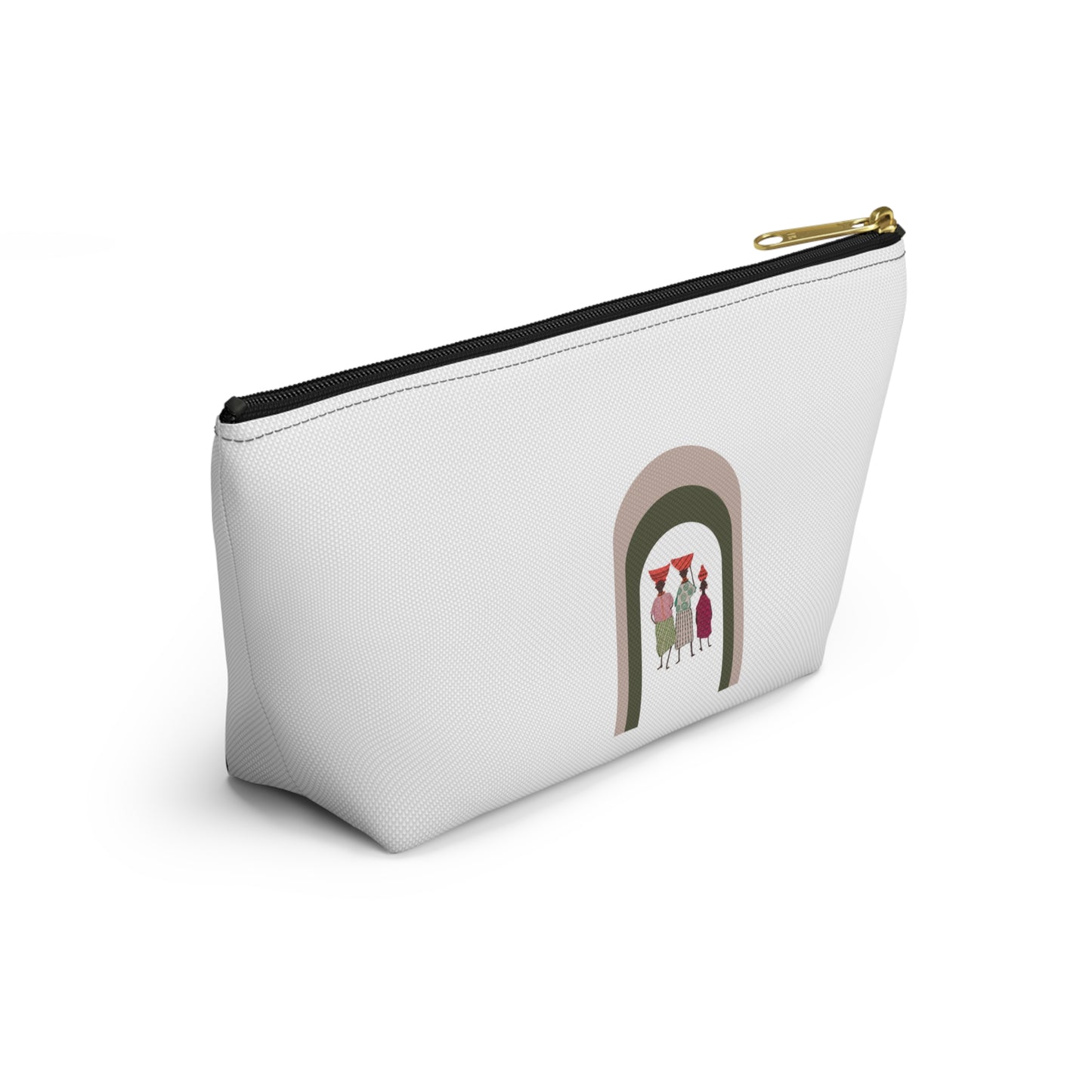 Dinkgwana - Artistic Accessory Pouch, Stylish Makeup Bag, Floral Travel Organizer, Cute Pencil Case, Unique Gift for Her