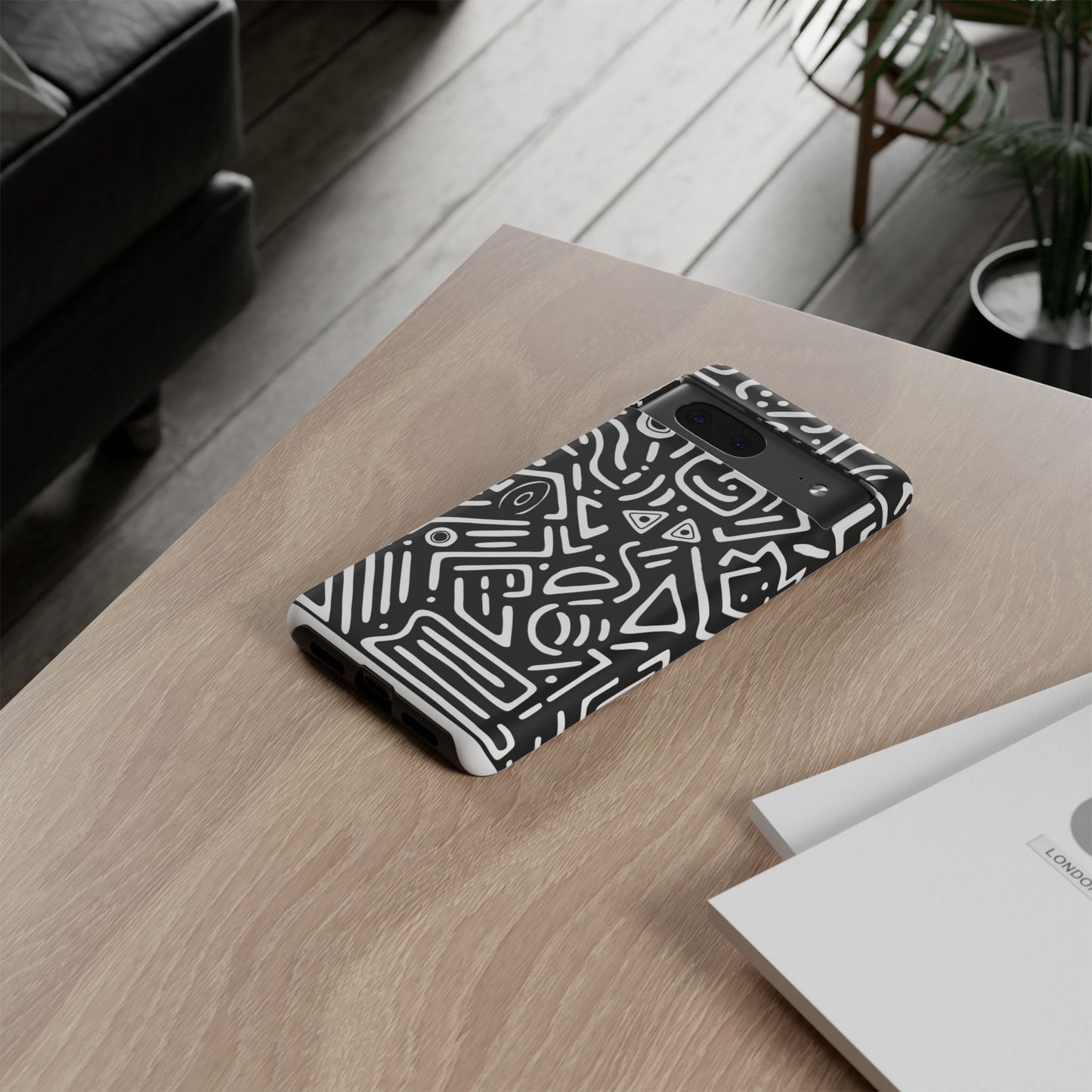 Stylish Phone Case, Abstract Design, Tough Cell Phone Cover, Modern Smartphone Protector, Gift for Tech Lovers, Unique Accessories