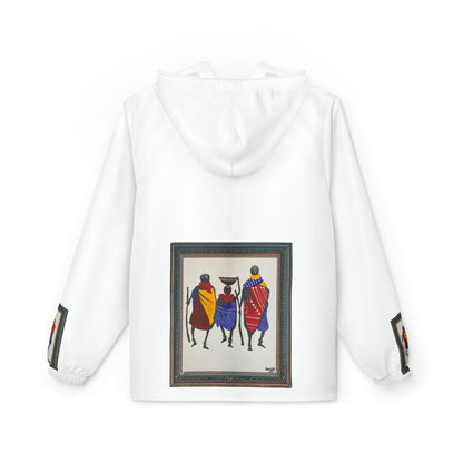 Ngwetsi - Windbreaker Jacket - Unique AOP Design, Stylish Lightweight Outerwear for Festivals, Travel, Everyday Use