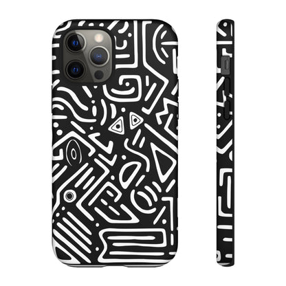 Stylish Phone Case, Abstract Design, Tough Cell Phone Cover, Modern Smartphone Protector, Gift for Tech Lovers, Unique Accessories