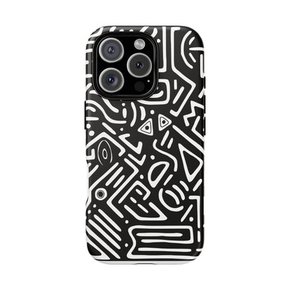 Stylish Phone Case, Abstract Design, Tough Cell Phone Cover, Modern Smartphone Protector, Gift for Tech Lovers, Unique Accessories