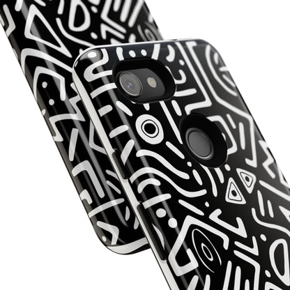 Stylish Phone Case, Abstract Design, Tough Cell Phone Cover, Modern Smartphone Protector, Gift for Tech Lovers, Unique Accessories