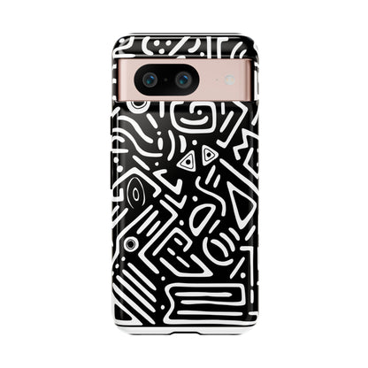 Stylish Phone Case, Abstract Design, Tough Cell Phone Cover, Modern Smartphone Protector, Gift for Tech Lovers, Unique Accessories