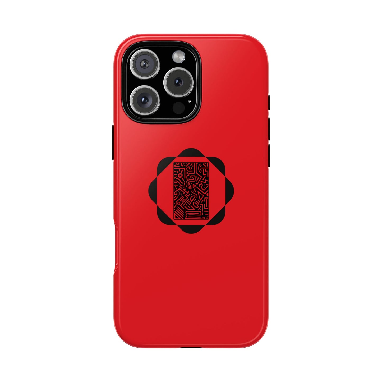 Tough Cases Phone Case, Bold Red Design, Unique Gift for Tech Lovers, Customize for Birthdays, Holidays, Everyday Use