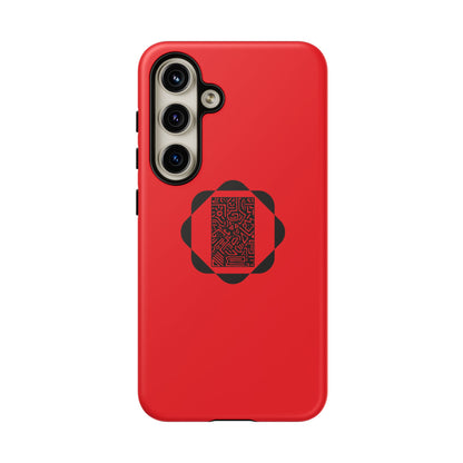 Tough Cases Phone Case, Bold Red Design, Unique Gift for Tech Lovers, Customize for Birthdays, Holidays, Everyday Use