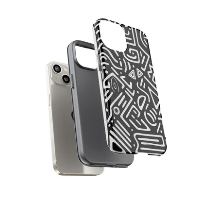 Stylish Phone Case, Abstract Design, Tough Cell Phone Cover, Modern Smartphone Protector, Gift for Tech Lovers, Unique Accessories