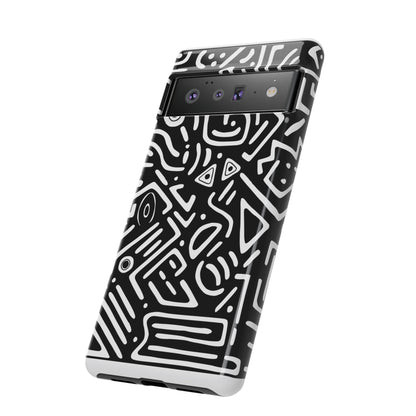 Stylish Phone Case, Abstract Design, Tough Cell Phone Cover, Modern Smartphone Protector, Gift for Tech Lovers, Unique Accessories
