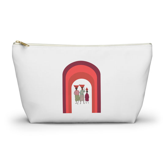 Dinkgwana - Stylish Accessory Pouch with Colorful Rainbow Design, Perfect for Makeup, Travel, Gifts, Organizing, Home Decor