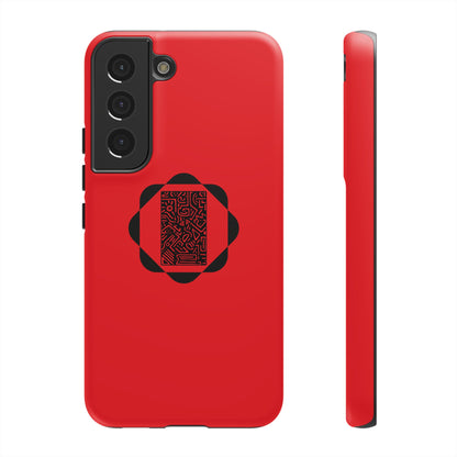 Tough Cases Phone Case, Bold Red Design, Unique Gift for Tech Lovers, Customize for Birthdays, Holidays, Everyday Use