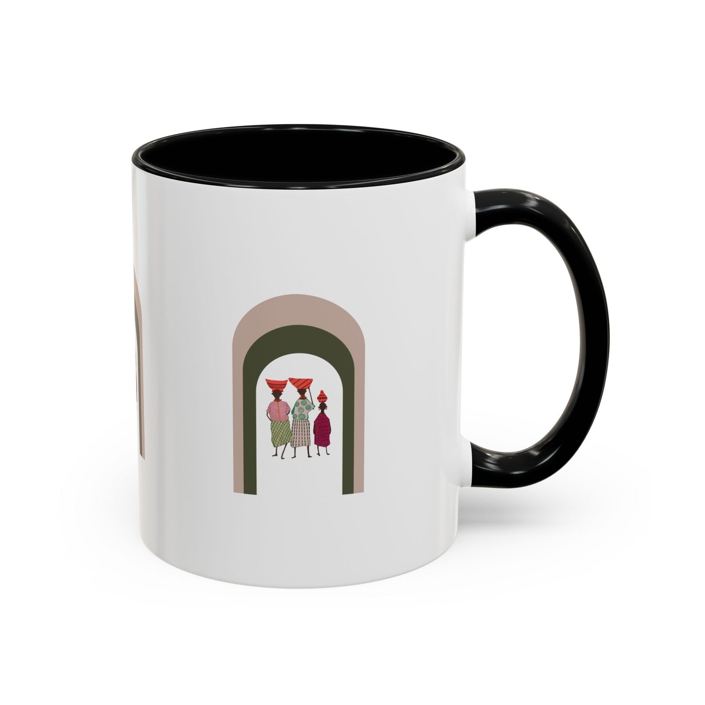 Dinkgwana Accent Coffee Mug - Modern Art Design for Home or Office