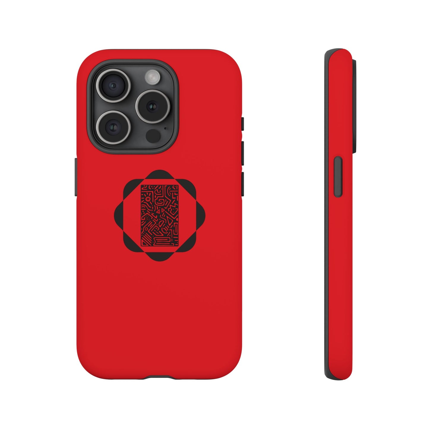Tough Cases Phone Case, Bold Red Design, Unique Gift for Tech Lovers, Customize for Birthdays, Holidays, Everyday Use