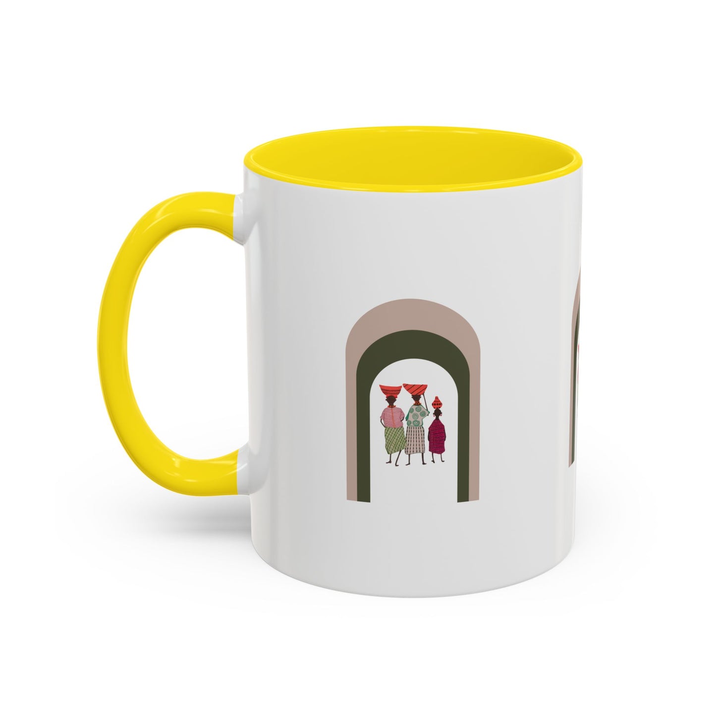 Dinkgwana Accent Coffee Mug - Modern Art Design for Home or Office