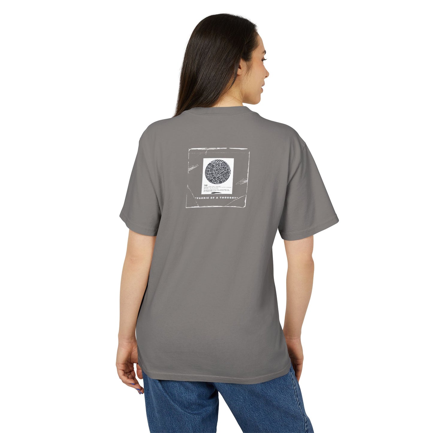 Fabric Of A Thought - Unisex Heavy Faded Tee | Relaxed Casual Style | Perfect for Everyday Wear, Gifting, Festivals, Summer Outings, Lounge Wear