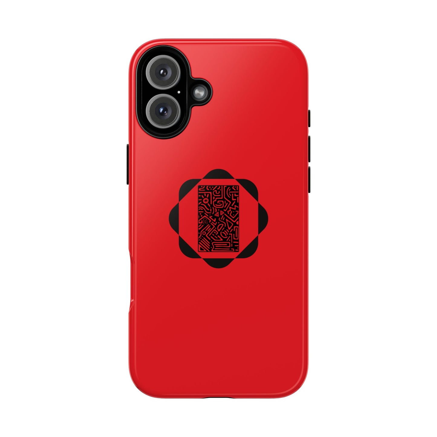 Tough Cases Phone Case, Bold Red Design, Unique Gift for Tech Lovers, Customize for Birthdays, Holidays, Everyday Use
