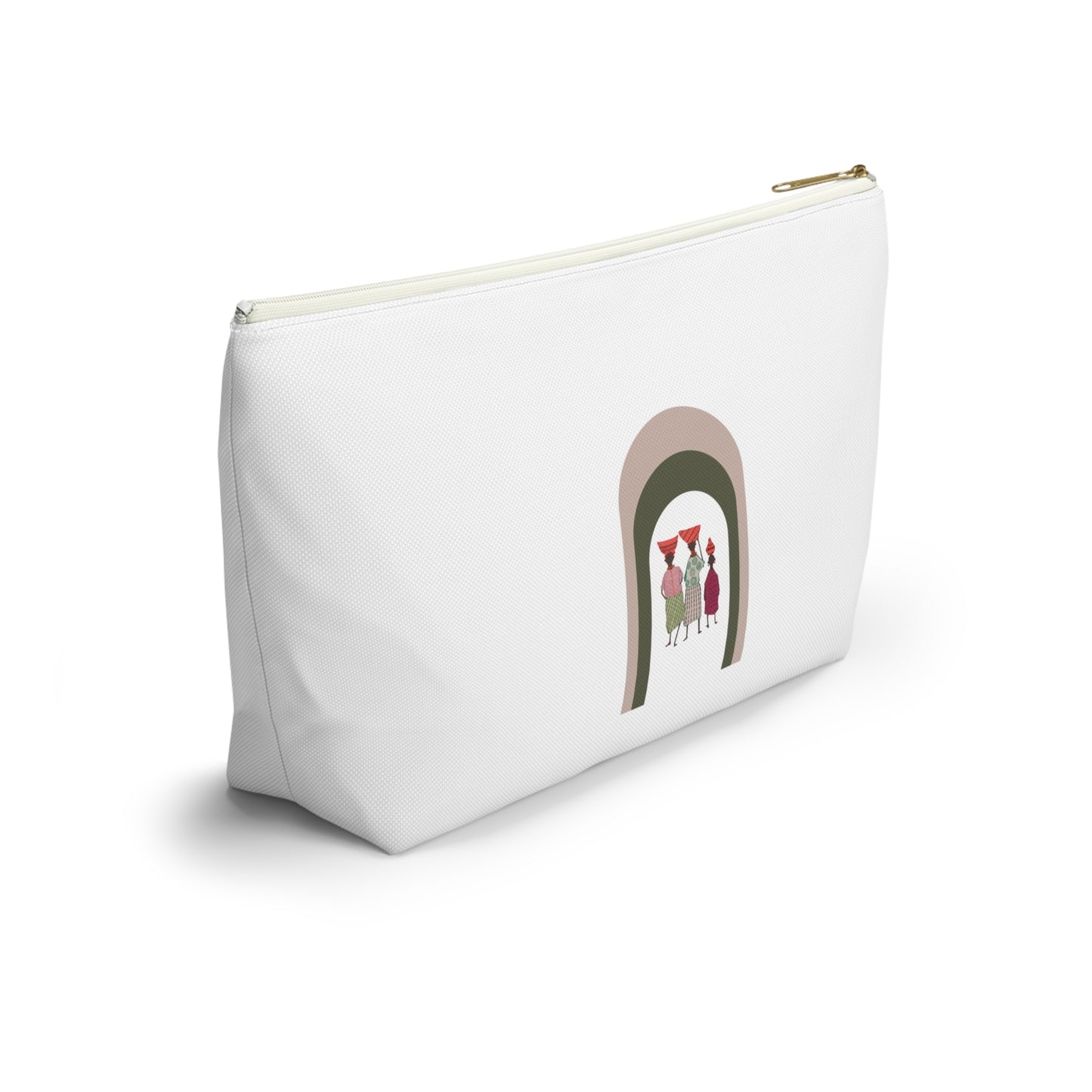 Dinkgwana - Artistic Accessory Pouch, Stylish Makeup Bag, Floral Travel Organizer, Cute Pencil Case, Unique Gift for Her