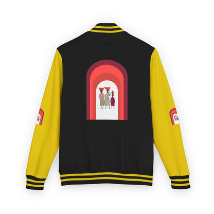Dinkgwana - Unisex Letterman Jacket with Retro Design, Trendy Outerwear, Perfect for College, Parties, Gift Idea, Sports Events, Casual Wear