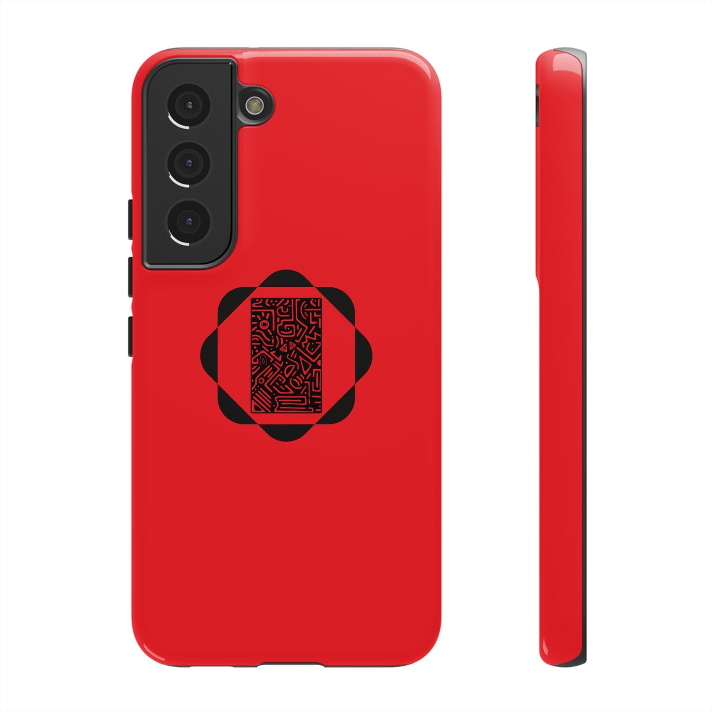 Tough Cases Phone Case, Bold Red Design, Unique Gift for Tech Lovers, Customize for Birthdays, Holidays, Everyday Use