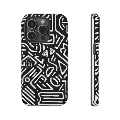 Stylish Phone Case, Abstract Design, Tough Cell Phone Cover, Modern Smartphone Protector, Gift for Tech Lovers, Unique Accessories