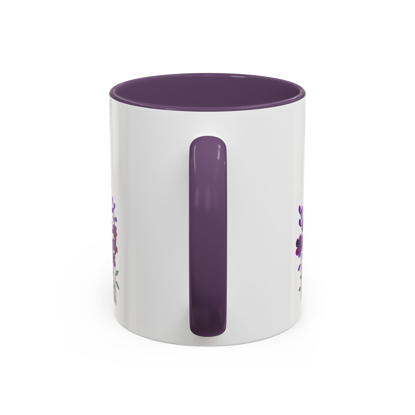 Floral Accent Coffee Mug - Elegant Botanical Design for Home & Office
