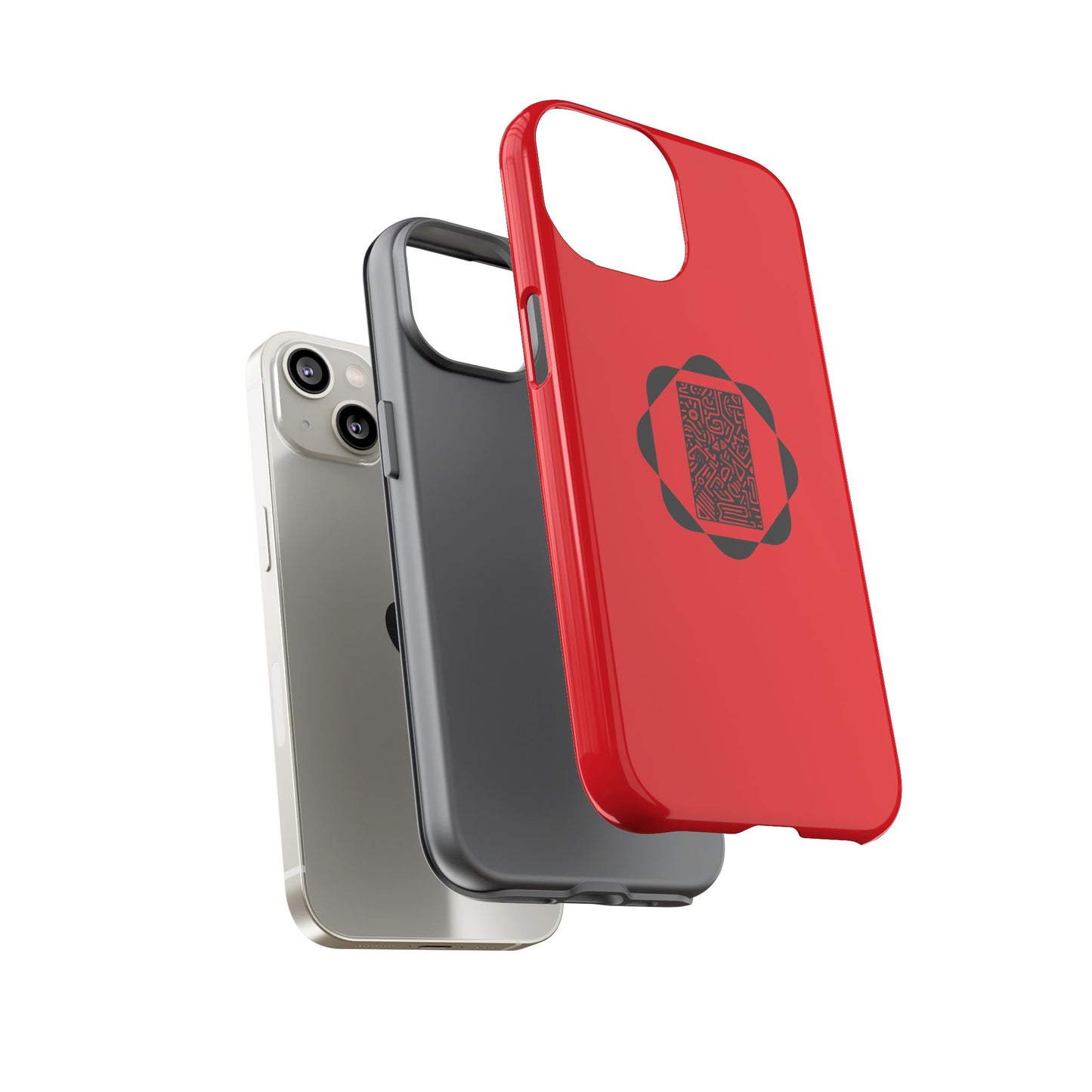 Tough Cases Phone Case, Bold Red Design, Unique Gift for Tech Lovers, Customize for Birthdays, Holidays, Everyday Use