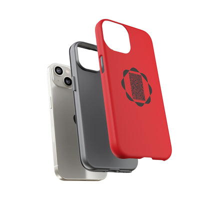 Tough Cases Phone Case, Bold Red Design, Unique Gift for Tech Lovers, Customize for Birthdays, Holidays, Everyday Use