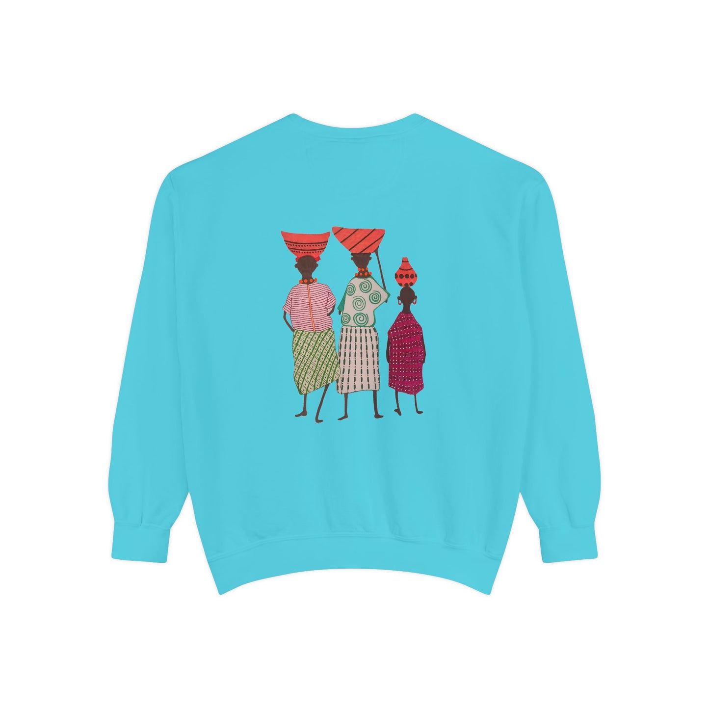 Cultural Women's Sweatshirt - Garment-Dyed Design with Sisterhood Theme