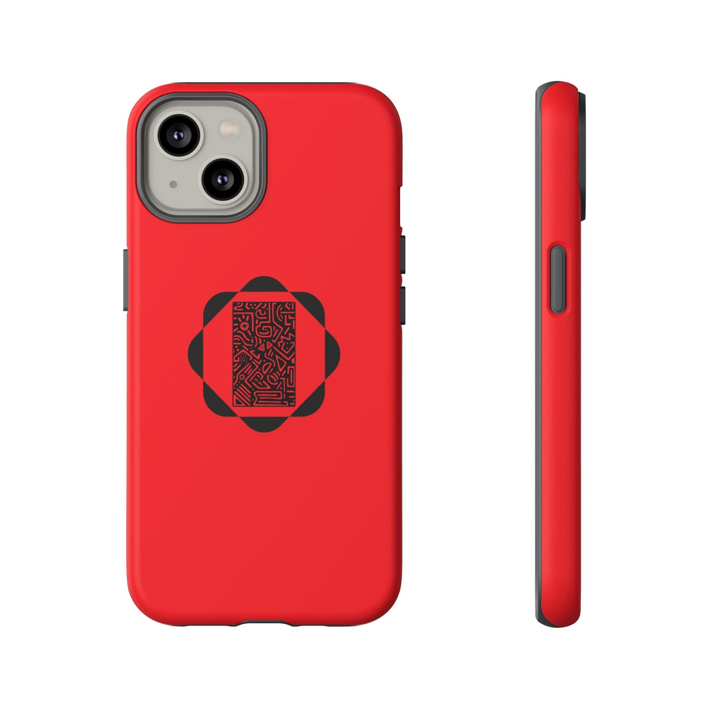 Tough Cases Phone Case, Bold Red Design, Unique Gift for Tech Lovers, Customize for Birthdays, Holidays, Everyday Use