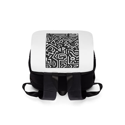 Unisex Casual Art-Themed Backpack, Stylish Everyday Bag, Functional School Pack, Trendy Travel Accessory, Unique Gift for Students