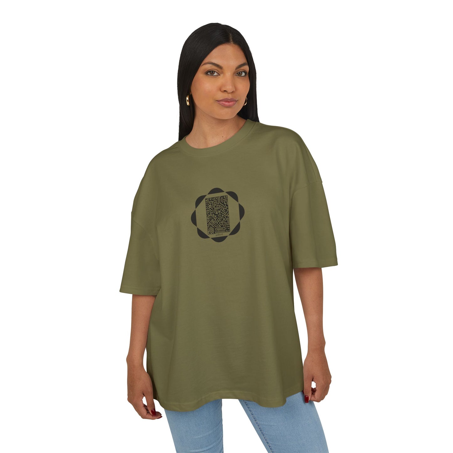 Pulsed - Unisex Heavy Cotton Box Tee - Modern Minimalist Wear, Versatile Streetwear, Gift for Him/Her, Casual Everyday Tee, Oversized Style