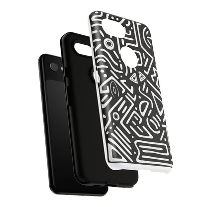 Stylish Phone Case, Abstract Design, Tough Cell Phone Cover, Modern Smartphone Protector, Gift for Tech Lovers, Unique Accessories