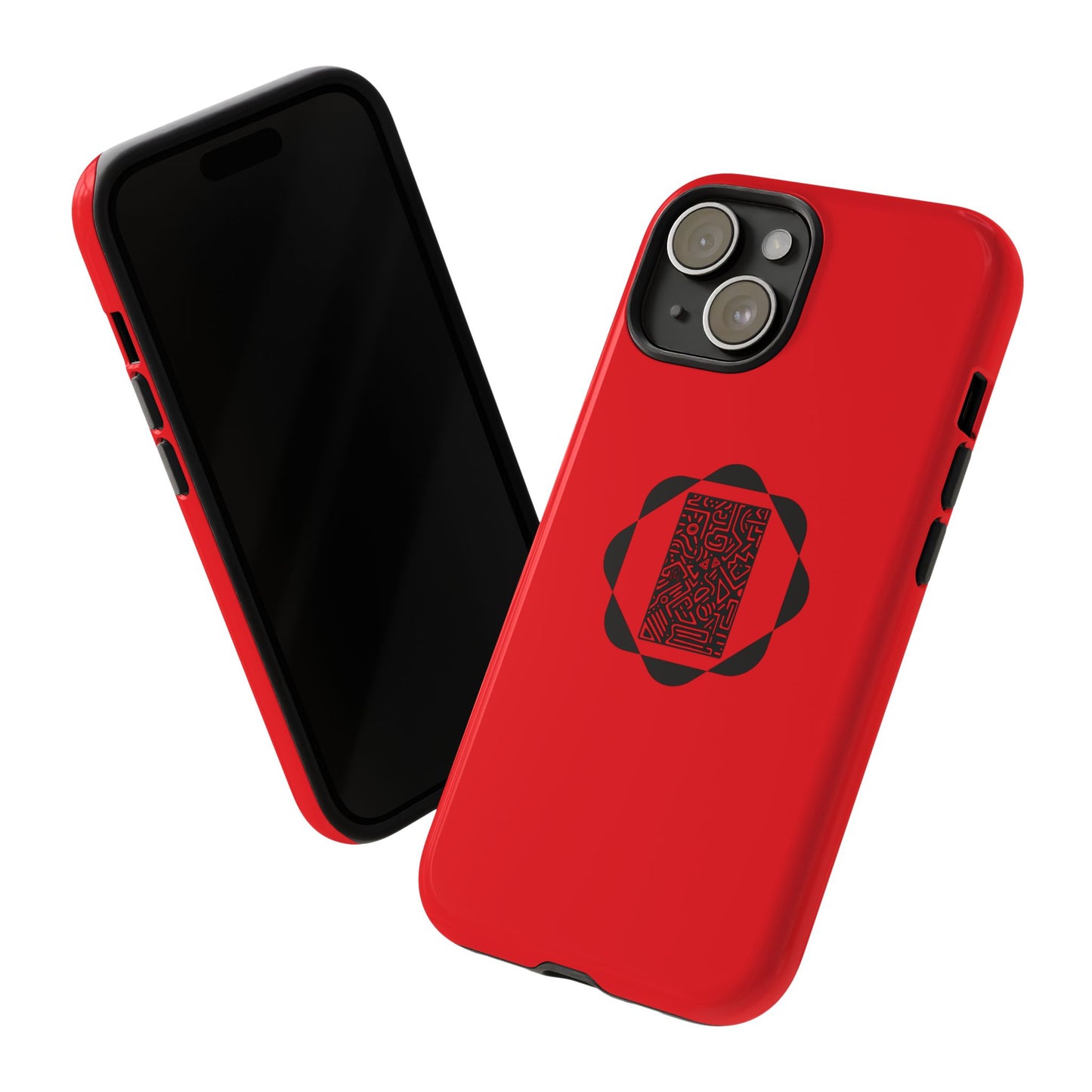Tough Cases Phone Case, Bold Red Design, Unique Gift for Tech Lovers, Customize for Birthdays, Holidays, Everyday Use