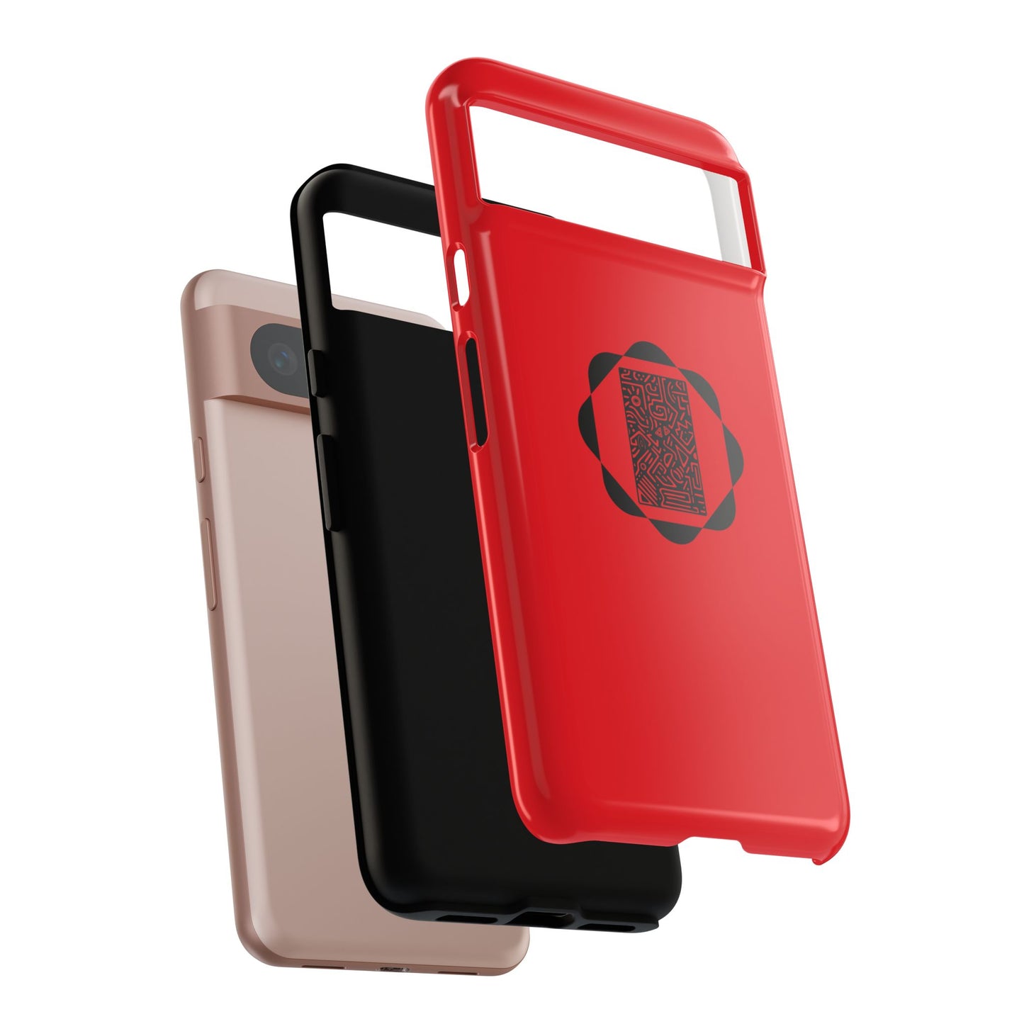 Tough Cases Phone Case, Bold Red Design, Unique Gift for Tech Lovers, Customize for Birthdays, Holidays, Everyday Use