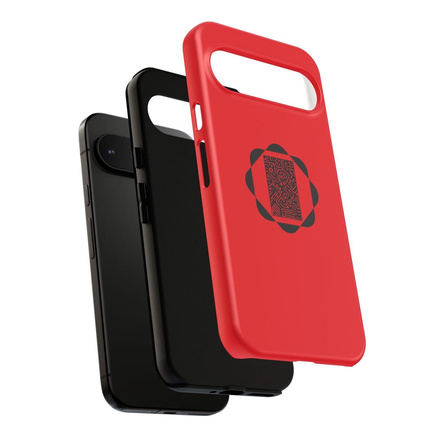 Tough Cases Phone Case, Bold Red Design, Unique Gift for Tech Lovers, Customize for Birthdays, Holidays, Everyday Use