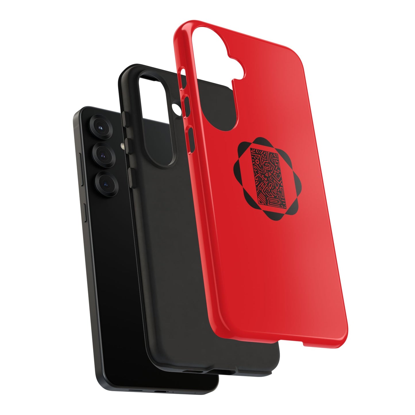 Tough Cases Phone Case, Bold Red Design, Unique Gift for Tech Lovers, Customize for Birthdays, Holidays, Everyday Use